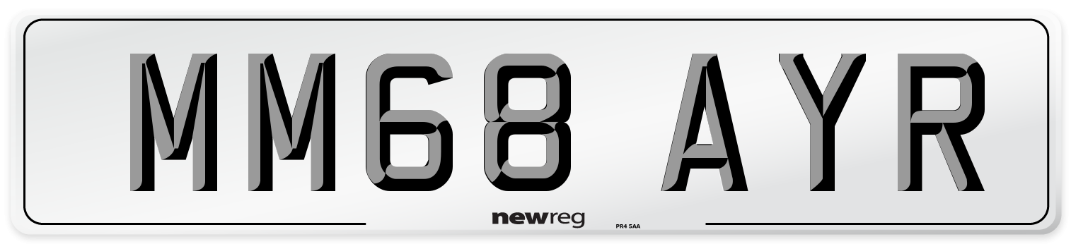 MM68 AYR Number Plate from New Reg
